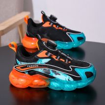 Jugend sportschuhe Mode rotierende Schnalle Jungen Mädchen Freizeit schuhe tragen widerstands fähige leichte dicke Sohlen Kinder laufschuhe