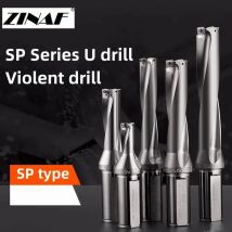 Brocas de inserción de brocas serie SP, 8mm-45mm de profundidad, 2D, 3D, 4D, 5D, taladro en U Indexable CNC para maquinaria SPMG, tornos de agua