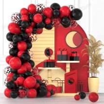Kit arco ghirlanda di palloncini rossi palloncini di coriandoli rossi neri matrimonio natale Baby Shower Party compleanno decorazione di san valentino