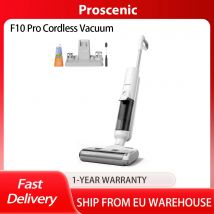 Aspirapolvere e scopa a batteria Proscenic F10 Pro, autopulente automatizzato, autopulente di 30 minuti, autopulente, schermo LED, bordo completo
