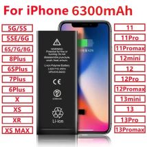 6300mAh 0 Ciclo Bateria di Ricambio per IPhone 5S 6 6S 7 8 Plus X XR XS Max 11 12 13 Pro Max Mini Batteria Originale Del Telefono Mobile