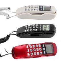 【Sale】Mini Wall Telephone Home  Hotel Incoming Caller ID LCD Display Landline Phone Wired Telephone