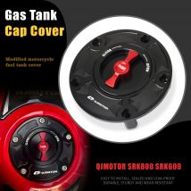 Motorcycle CNC Keyless Oil Tank Cover Fuel Gas Tank Cap Petrol Cover Parts Accessories For QJMOTOR SRK800 SRK600 SRK450 SRK350
