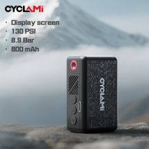 130 PSI CYCLAMI AM6 bomba infladora eléctrica de bolsillo portátil pantalla de presión de neumáticos personalizada Inflador de neumáticos de 9 Bar MTB bicicleta de carretera FV AV