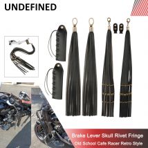 Leva frizione freno moto copertura in pelle PU cranio rivetto frangia Cafe Racer nappe per Harley Indian Scout Bobber capo bici