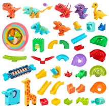 Großer Pellet-Baustein, Rutsche, Ball, Plug-and-Play-Zubehör, pädagogisches Geschenkspielzeug für Kinder, kompatibel mit Duploed