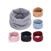 New Cashmere Winter Scarf for Baby Boys Girls Kids Knitted Scarves Unisex Elastic Mufflers Children Autumn Crochet Baby Scarf