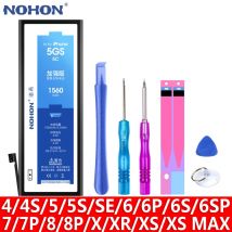 NOHON-Batería de capacidad Real para móvil, pila para Apple iPhone 8, 7, 6 S, 6 S Plus, SE, 5S, 5C, X, Xr, Xs, Max, 6Plus, 6splus, 7plus, 8plus