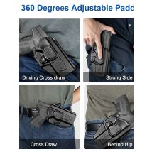 Glock 17 Right Holster for G17/G31(Gen1-5),G22(Gen 1-5),Conceal Carry Index Release Pistols Pouch OWB Polymer