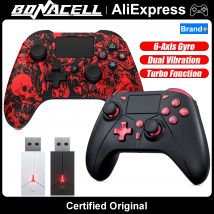 Gamepad für PS5/PC-Konsole Kabelloser Controller, 6-Achsen-Gyroskop Doppelte Vibration Hall-Effekt, Mit Turbo-Touchpad, Gaming-Steuerung Joystick
