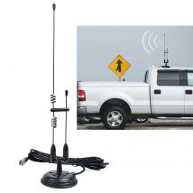Dual Band Mobile Antenna Magnetic Base ,2m 70cm VHF/UHF Vehicle whip Antenna W/13ft RG58 Coaxial Cable&3.5inchs Magnetic Mount