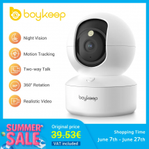 Boykeep 2K Pet Dog Camera with Phone App, 5G/2.4GHz WiFi Indoor Security Baby Camera, 360° Pan & Tilt, 2-Way Audio, Night Vision