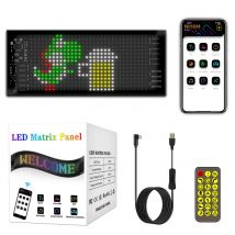 LED-Matrix-Pixel-Panel, scrollende helle LED-Werbeschilder, flexible USB 5V 2A LED-Autoschild Bluetooth App-Steuerung