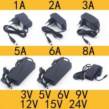 AC 110-240V DC 3V 5V 6V 9V 12V 15V 24V 0.5A 1A 2A 3A 5A 6A 8A Uniwersalny zasilacz Ładowarka Eu Us