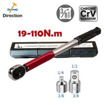 19-110N.m Chiave dinamometrica 3/8 Chiave dinamometrica reversibile precisa Chiave professionale per bicicletta Moto Auto Strumento automobilistico