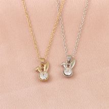Carter Lisa Mode niedlichen Kaninchen Kristall Anhänger Choker Schlüsselbein Kette Halskette Charme für Frauen exquisite Party Geschenk Juwelier