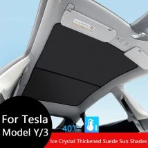 Osłony przeciwsłoneczne do Tesla Model 3 Sunroof Highland 2025 Model Y 2020-25 Ice Cloth Buckle Sun Pare Glass Front Rear Skylight Accessory