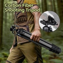Manbily TS-364U3 4-section Professional Carbon Fiber Hunting Tripod Camera Tripod With Saddle Mount Clamp Max.load 20kg/44 lbs