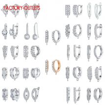 Neu eingetroffen: Ohrring-Zubehör aus 925er-Sterlingsilber, hochwertiges Modeschmuck-Zubehör für DIY-Kristall-Ohrring-Zubehör