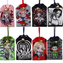 Japanische Anime Stickerei beten Glück Omamori Anhänger Schlüssel bund Gesundheit Sicherheit Glück Charms Reichtum Tasche Mode Accessoires Geschenke