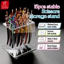 Fenice Scissors Holder Racks Professional Barber Pet Shears Display Stand Acrylic Beautician  Organizer Hairdressing Accessories