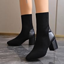 Mode Neue Runde Kappe Sexy Tuch Mid-rohr Stiefel für Winter Komfortable Bankett Elegante Große Größe Wanderstiefel für Frauen
