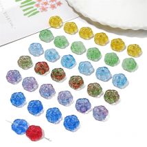 10pcs 15mm Crystal Glass Fancy Flower Beads Charm for Earring Necklace Bracelet DIY Jewelry Craft Making