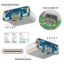 10Pcs USB Connector Type C Female Jack 5Pin SMD SMT Type-C Socket Charging Port For PCB Soldering DIY Repair Adapte