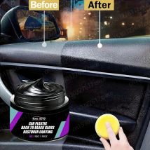 Cera lucidante universale per riparazione pelle e plastica per auto Crema per il ricondizionamento degli interni automobilistici per la cura della pelle/plastica/gomma