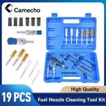 Camecho 19pcs Kit di strumenti per la pulizia della spazzola del sedile dell'iniettore universale per motori Diesel