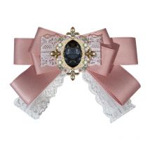 Women's Jewelry Gifts Bow Tie Korean British Vintage College Style Shirt Accessories Bowtie Lace Rhinestones Pearl Collar Flower