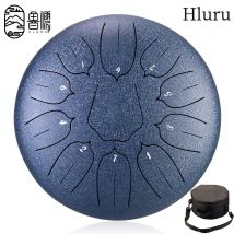 Hluru 10 Inch 11 Notes Glucophone Steel Tongue Drum D Tones Music Drum Ethereal Drum Percussion Instrument 11 Notes Steel Drum