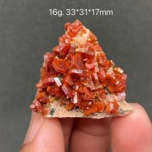 100%  Natural Orange crystalline granular vanadium-lead ore Mineral Specimens Stones and Crystals Collectibles of ornaments