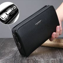Herrenkupplungen Pu-Leder Passwortschloss Design Herrenbrieftasche Handtasche Kartentaschen Handtaschen Designer Luxus Clutch Geldbörse Bolsos
