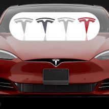 3D Metall Auto Front Emblem Kühlergrill Heck Kofferraum Emblem Aufkleber für Tesla Modell 3 Modell s Modell x Spule Mod Wye K80 Roadster Invader