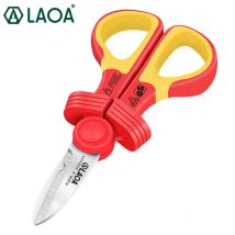 Forbici elettriche in acciaio inossidabile LAOA 1000V manico isolato tagliacavi per isolamento ad alta tensione cesoie VDE per elettricisti