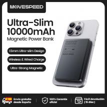 MOVESPEED S10 10000mAh Banca di potere magnetica Carica rapida Batteria esterna portatile Mini Powerbank wireless per iPhone 16 Samsung