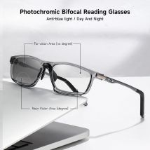 Anti-blau Licht Photochrome Bifokale Lesebrille Mann Frau Multifunktionale Lesebrille Aluminium Magnesium Sport Brillen