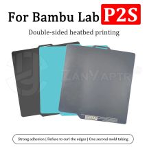 X2D P2S Piastra riscaldante per Bambu Lab P1P P1S A1 X1 X1C, Piastra di stampa 257x257mm, Lamiera in acciaio a molla bifacciale PEI PEO PET PEY, Piastra di raffreddamento