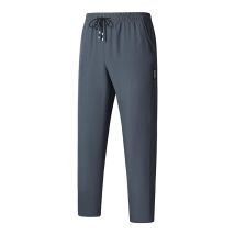CHRLCK Männer Laufhose Jogging Casual Sommer Dünne Jogginghose Schnell Trocknend Eis Seide Gerade Hosen Sport Gym Atmungsaktive Unisex