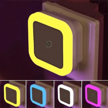Bezprzewodowe oświetlenie nocne LED z czujnikiem Mini wtyczka EU/US lampki nocne do pokoju
