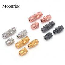 20 sztuk mosiężnych zapięć śrubowych do bransoletek, naszyjników i biżuterii 4x12mm