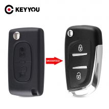 KEYYOU modificato Filp custodia pieghevole per chiave auto a distanza per Peugeot 207 307 407 408