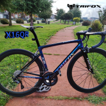 X16QR TRIFOX Offizielle Speicher Voll Carbon Rennrad Frameset 700 x 25C AERO V Bremse Quick Release DI2/Mechanische schaltwerke