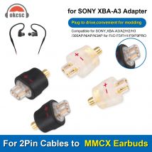OKCSC 1 Paar Kopfhörer-Schnittstellen-Konvertierungsstift-Stecker, HiFi-Kopfhörerstecker MMCX JH HD580, 3,5 mm auf 0,78 mm vergoldeter Stecker