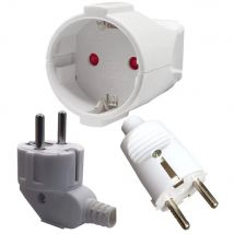 1 stücke Weiß 250 v 16a Französisch Russland Deutsch EU Schuko Stecker netzkabel verdrahtete kabel Buchse Männlich Weiblich montage Buchse stecker