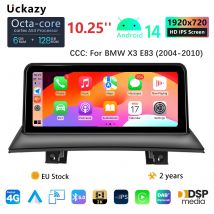 Uckazy 8 Core 2 DIN Android 14 Auto-Multimedia-Player für BMW X3 E83 Radio 2004–2012 Video-Navigation GPS Head Unit Audio DSP Carplay