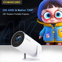 Transpeed 4K Wifi6 HY300 Pro Projektor Android 11 290 ANSI Dual WIFI Allwinner H713 BT5.0 720P Kino Domowe Zewnętrzny Przenośny