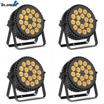 Yiflamefly 4 pezzi 18 LED Par Light 200W LED Stage Light 4 in 1 RGBW Faretto per illuminazione scenica con DMX512 per DJ di nozze per feste