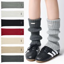1/2 Paar trendige Strick-Beinwärmer für Frauen Y2K Punk einfarbige Sockenbezüge Herbst JK Lolita Beinwärmer koreanischer Stil